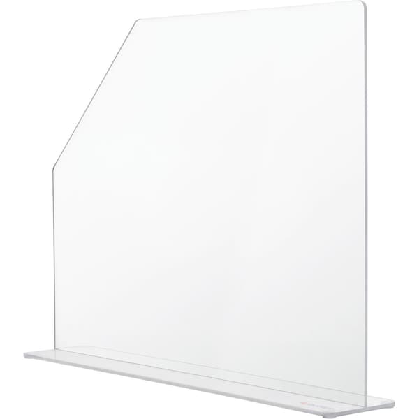 Splash Guard, Large, 4-1/2W x 23-1/2D x 18H, Clear